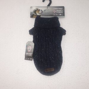 NEW Canada Pooch Brave the Elements Cambridge Cableknit Sweater Blue 10" 5-8lbs